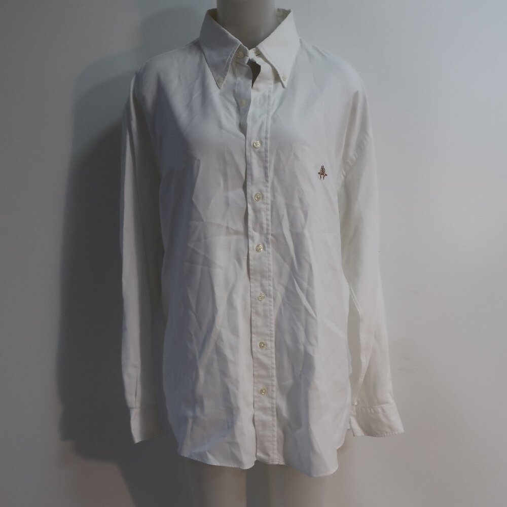 Mens Paul Stewart White Button Down Shirt XL